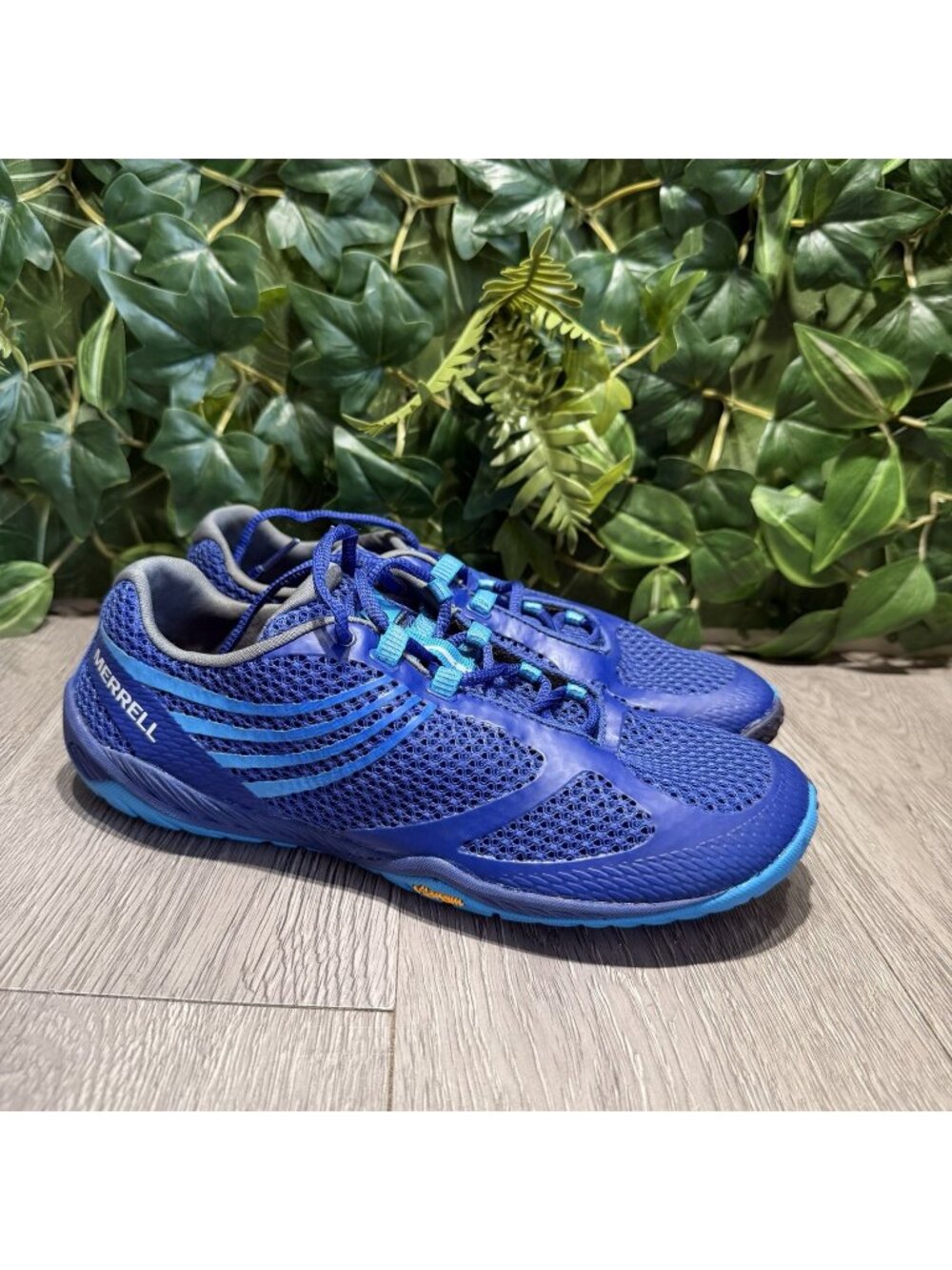 Merrell Blue Pace Glove 3 Trail Running Shoes Sneakers Vibram Sole Women's 8.5